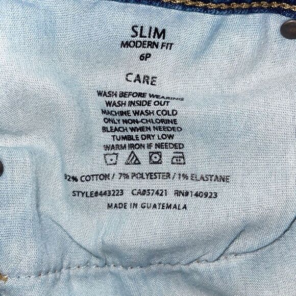 Ann Taylor Womens Slim Jeans Modern Fit Medium Wash Stretch‎ Denim Blue Size 6P - Picture 7 of 10